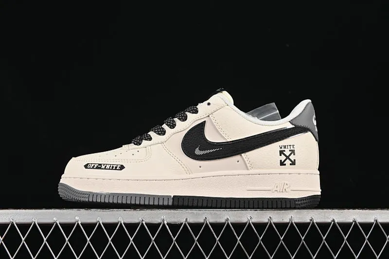 All categories Nk Air Force 1 Air Force series Nk Air Force 1 Low Air Force low-top Nike Air Force 1'07 Low joint gray and black two-tone beige Air Force 1 low-top casual sneakers QW5836-005